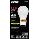 Satco S21325 / 13W / A19 / Warm White / LED / 930 /120V / D /