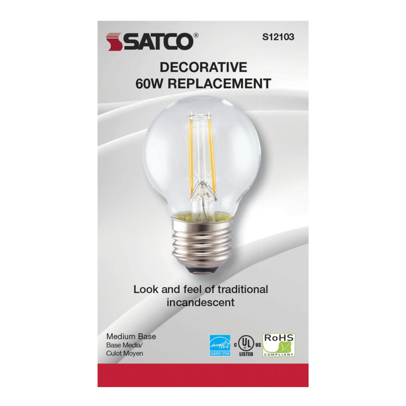 Satco S12103 / 5.5W / G16 1/2 / Blanco Cálido / LED / CL / 3K / 120V / E26 / 120V / Caja