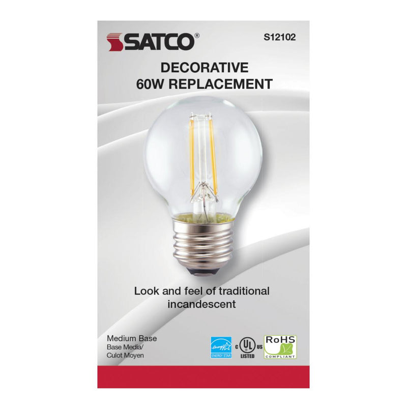 Satco S12102 / 5.5W / G16 1/2 / Warm White / CL / 27K / 120V /