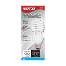 Satco S7227 / 23W / T2 / Blanco cálido / Fluorescente compacto / E26 / 2700K / 120V / 12 PK / Caja