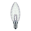 Satco S9155 / 1W / BA9 1/2 / Blanco cálido / LED / Cristal / Base de candelabro / 120V / 12 PK / Carded